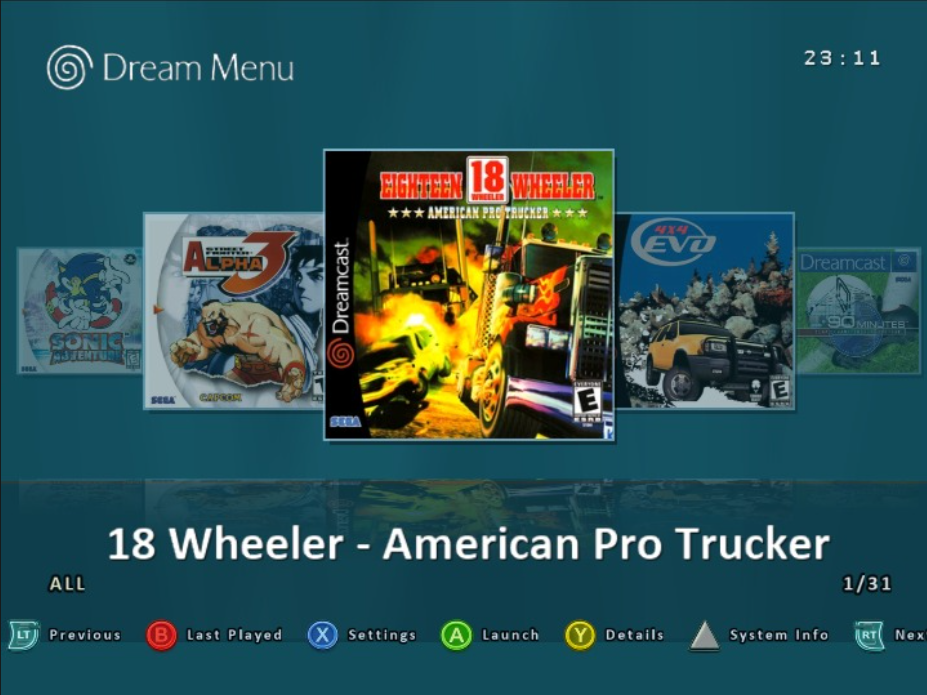Dream Menu Interface